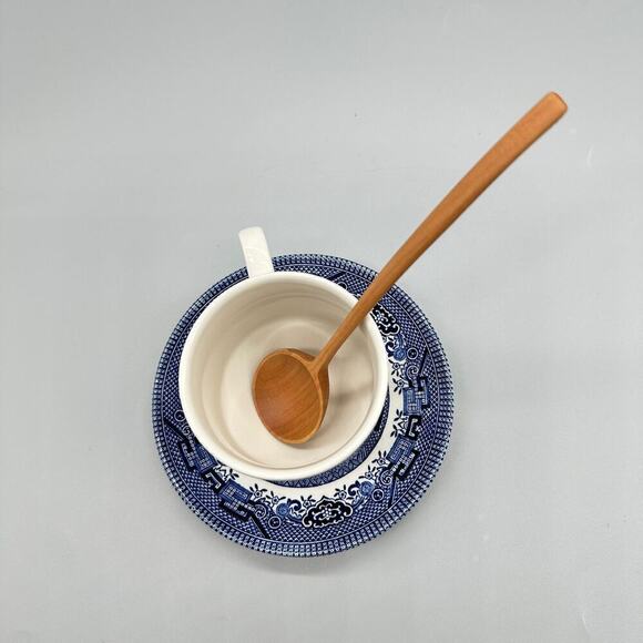 Wood Spoon Tea Utensils Beach Kitchen Long Japanese 1 Pc. - Picture 2 of 4